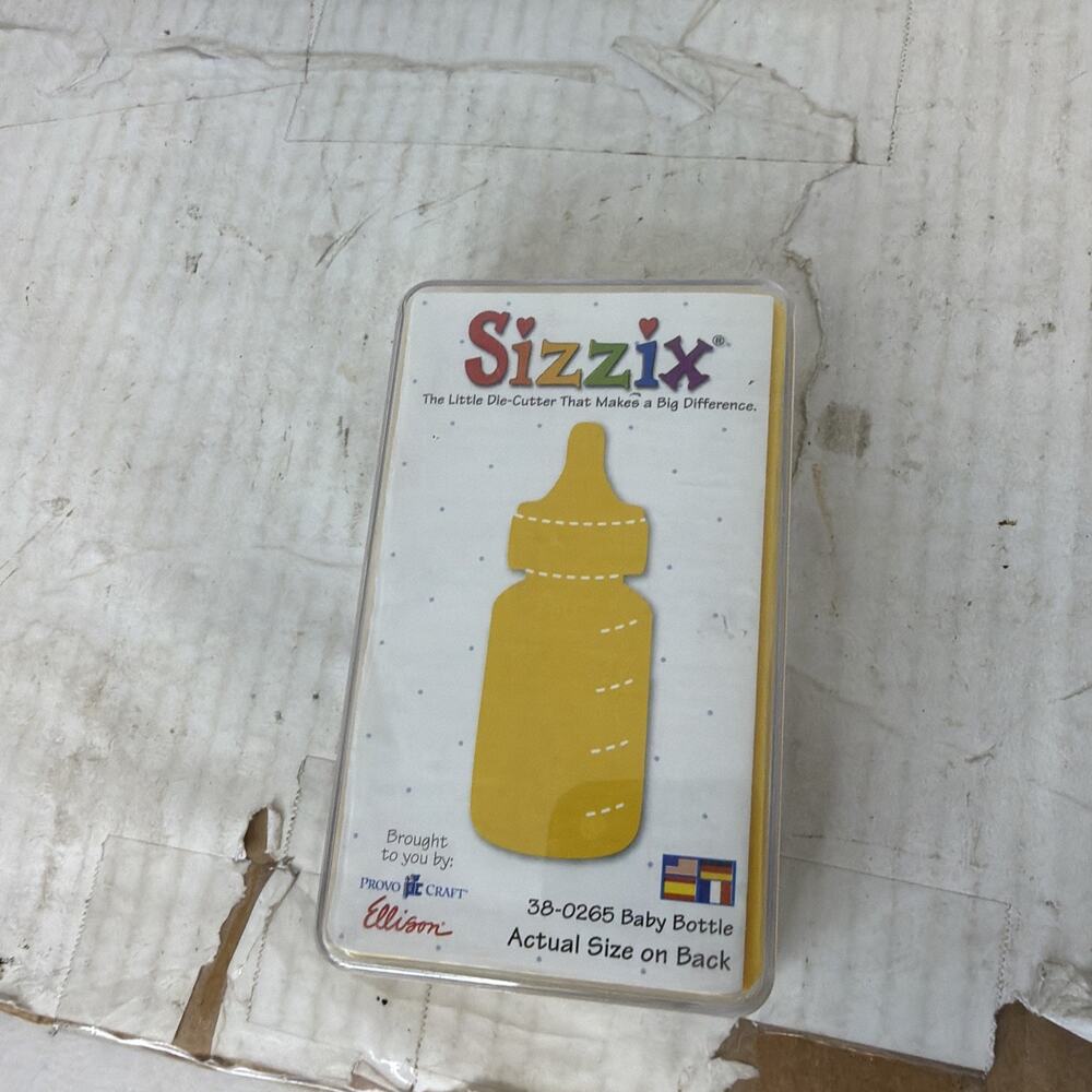Sizzix #38-0265 Original Medium Baby Bottle Provo Craft Scrapbooking Die New